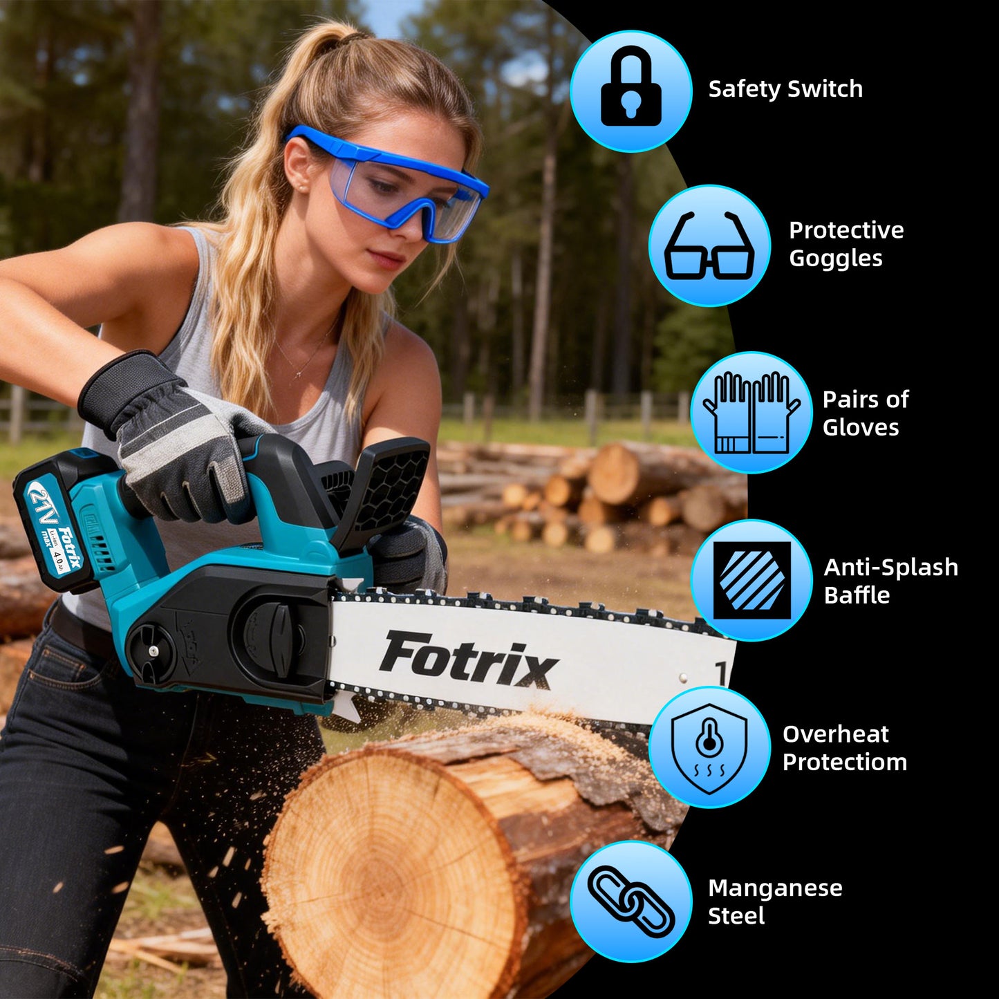 Fotrix 16inch chainsaws (double battery)