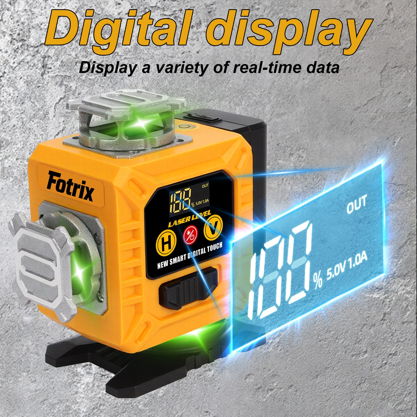 Fotrix 4color 4×360° Automatic Leveling Laser Level upgrade Set(Without Tripod)