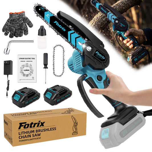 Fotrix 6-inch chainsaw（with double battery）