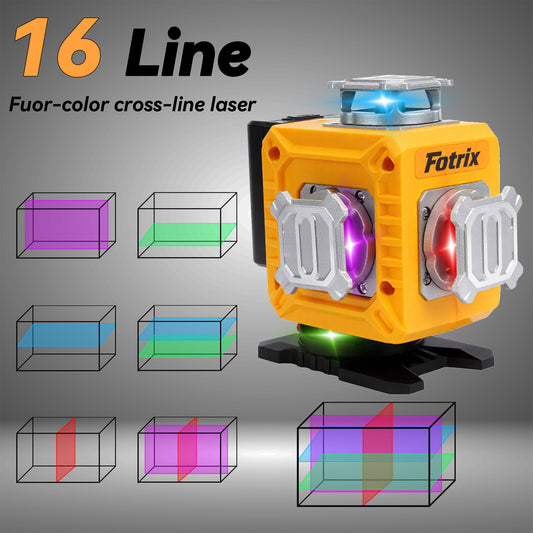 Fotrix 4color 4×360° Automatic Leveling Laser Level upgrade Set（With Tripod）