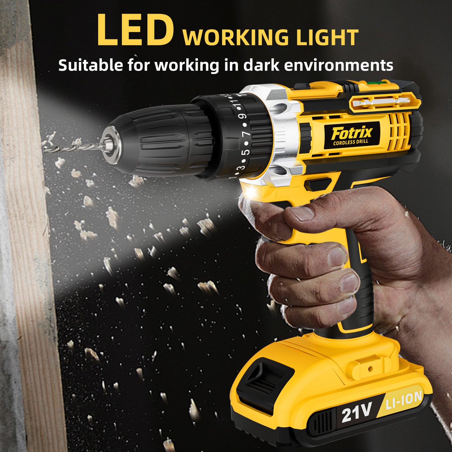 Cordless Drill Kit – 25 Torque, 3 Modes, Battery & Charger Included