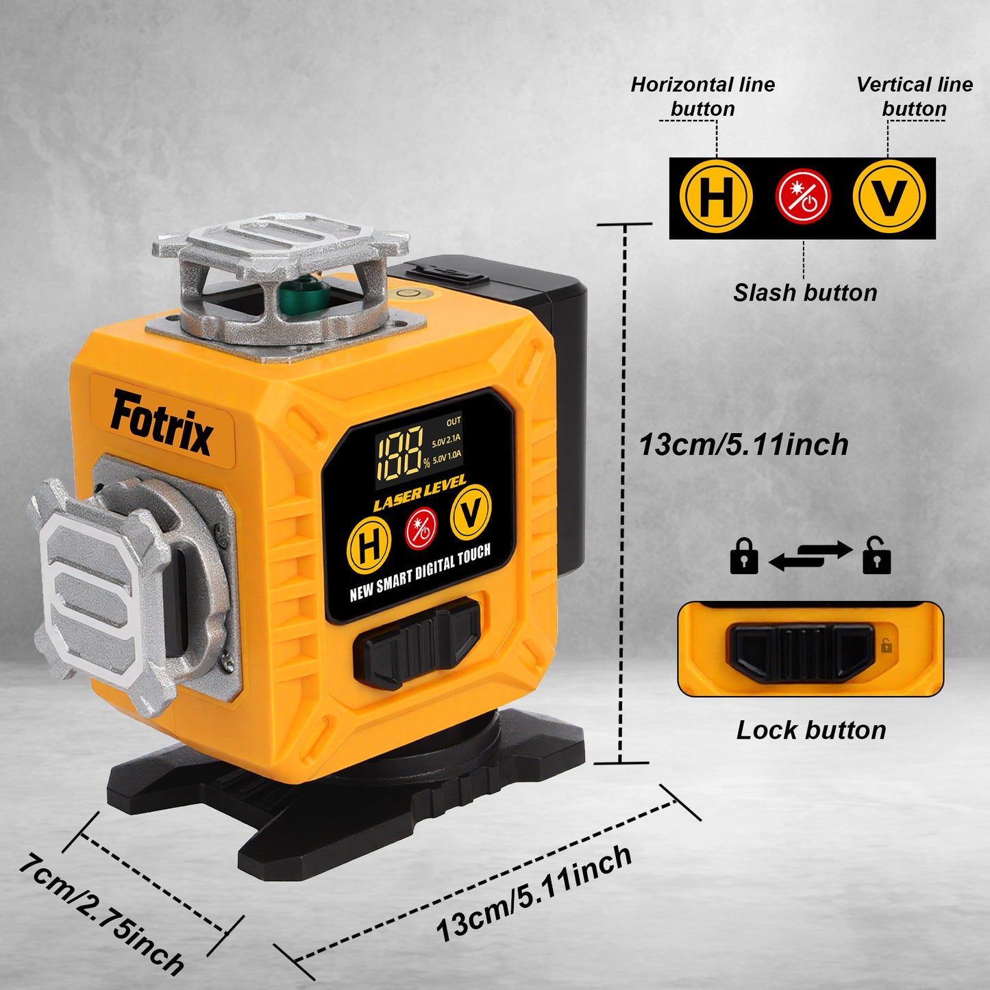 Fotrix 4color 4×360° Automatic Leveling Laser Level upgrade Set（Without Tripod）