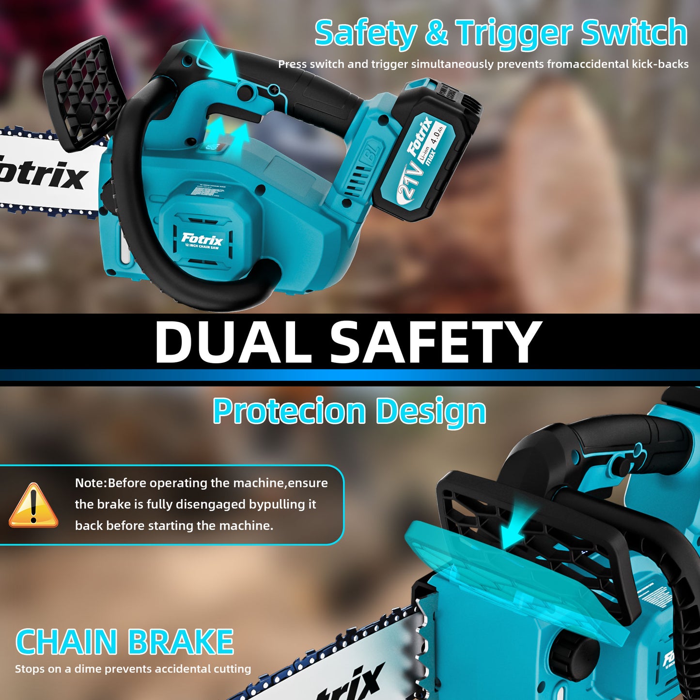 Fotrix 16inch chainsaws （double battery）