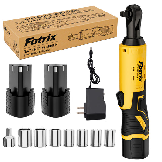 Fotrix Cordless Electric Ratchet Wrench Set double battery