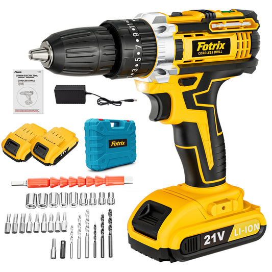 Cordless Drill Kit – 25 Torque, 3 Modes, Battery & Charger Included