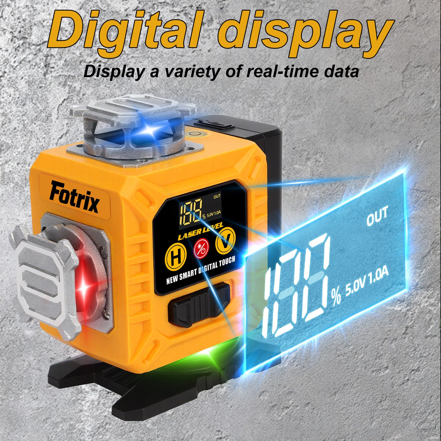 Fotrix 4color 4×360° Automatic Leveling Laser Level upgrade Set（With Tripod）