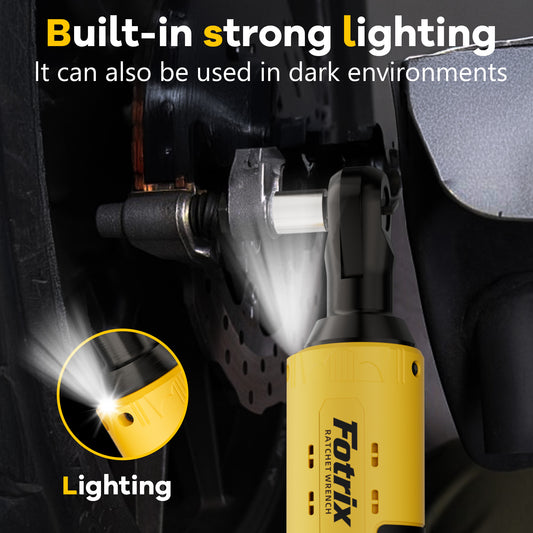 Fotrix Cordless Electric Ratchet Wrench Set double battery